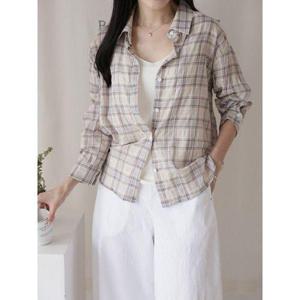 [헤레이스]바이어스 체크남방_YMSH25SS865