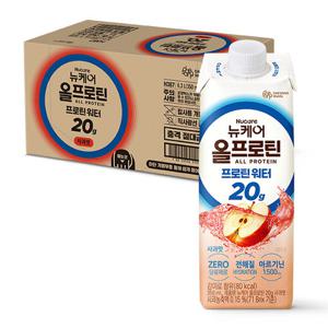 [대상웰라이프] 뉴케어 올프로틴 20g 프로틴워터 사과맛 (350mlx18팩), 1박스