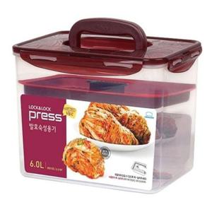 락앤락 발효숙성용기 직사각김치통6L 원핸들 HPL827DP WBFFB7E