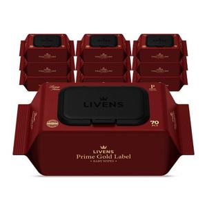 리벤스 프라임 골드라벨 도톰한 엠보싱 아기 물티슈 캡형 70매 * 20팩