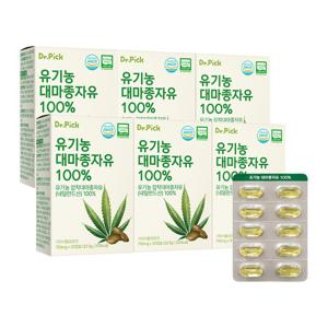 닥터픽 유기농 대마종자유 100 (750mg x 30캡슐) 6박스