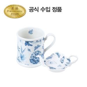 포트메리온 보타닉블루 머그&티백/스푼받침 2p 세트