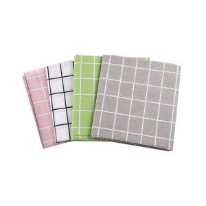 체크 방수 식탁보 137x137 WEF0636