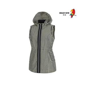 [마코](여성)체크 패턴 집업 베스트_MNW1WV11
