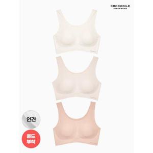 [크로커다일 이너웨어]라이크라 인견쉘론 U넥 심리스 브라 3종
