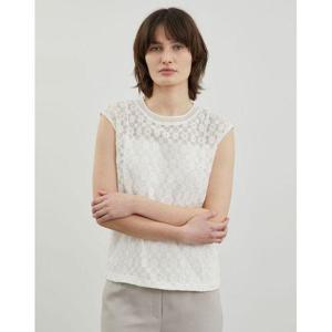 [올리비아로렌]레이스 슬리브리스 탑___VOCAN4M3421