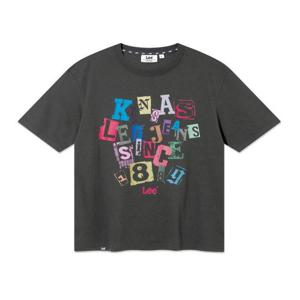 LEE 레터 콜라쥬 반팔 티셔츠 B1 LE2602ST12 CH WH