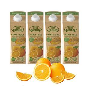 돈시몬 100% NFC 착즙주스 오렌지 1L x4팩 과일주스