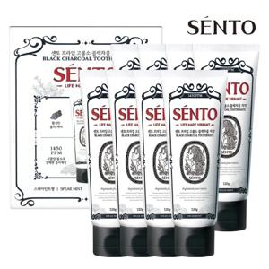 [치약2개증정] 센토 프라임 고불소 블랙차콜 스피아민트향 120g 8개