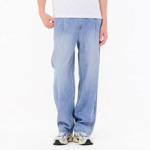 [체이스컬트](남) FBRK2327C0D 린넨라이크 원턱 풀밴딩 와이드데님_GN