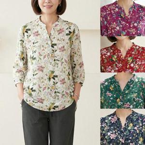 [엄마옷 로즈맘] 아송반오픈7부면블라우스