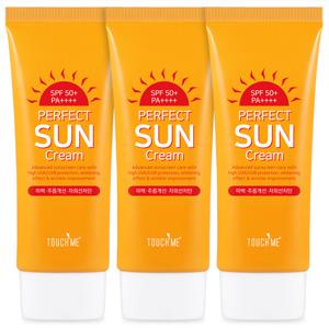 터치미 퍼펙트 썬크림 3개(SPF50+PA++++/3중기능/365 데일리 썬)