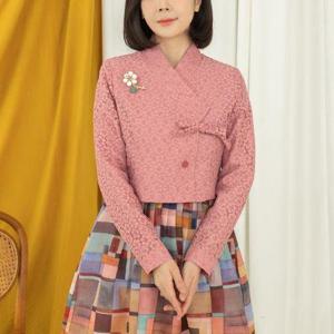 [디얼마미]아롱꽃 레이스 저고리 /마담 미시 중년 여성 빅사이즈 40대 50대