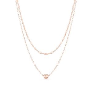 [도로시] 14k 센시 2줄 원볼 목걸이 38cm
