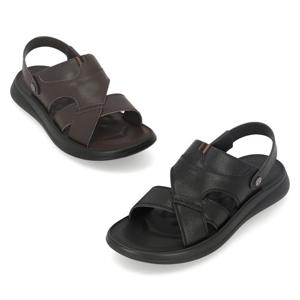 [정상가 139,000원] 엘칸토 남성 소가죽 웨빙 포인트 샌들 2.5cm LCMW00M426