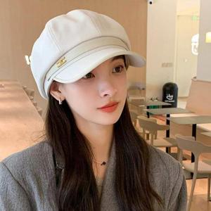 [JHQS8JVF_4B]여성 H장식 여름베레모 포인트 캐주얼 모자