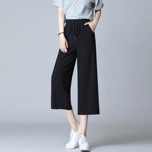 [힙제이]쿨링아이스 8부 와이드팬츠 통바지 여성 여름바지