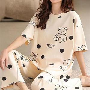 [써니 패션] 여성 반팔 긴바지 편한 홈웨어 잠옷세트