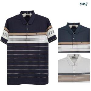 [에스엠진]SMJ1821 남자 반팔 카라 쿨원단 중년 남성 반팔 티셔츠