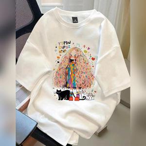 [유니제이] 비오나 프린팅 라운드넥 반팔티