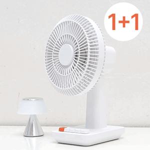 [ 1+1 VIP 특가 I 카프 ] 레트로 BLDC 저소음 탁상용 선풍기 I 자동회전 4단 풍속조절