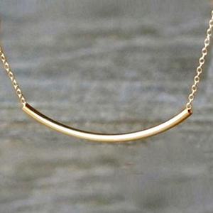 스마일 골드 바목걸이 심플목걸이 스틱 목걸이 WC8A763