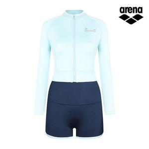 (아레나) 체리쉬 레저 짚업 래쉬가드 세트 A3BL1PS03BLU