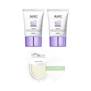 AHC 마스터즈 멜라 프로텍트 워터풀 선크림 40ml x2 + 셀라보 선쿠션 시즌2 23g