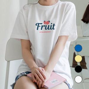 [험블][험블] 후르츠 레터링 여름티 라운드넥 루즈핏 반팔티 (6361562A)