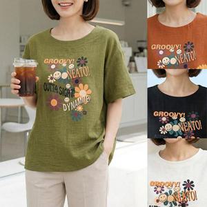 [엄마옷 로즈맘] 플로잉꽃라운드면티셔츠