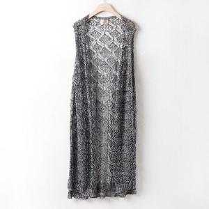 시스루 사각 롱조끼 RM2601M007 빅사이즈