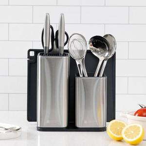 프리모 스테인리스 멀티홀더세트(칼블럭+조리도구홀더+도마)