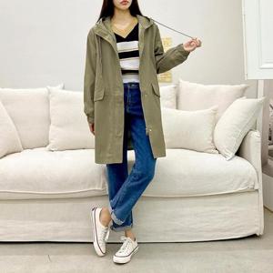 여자 봄 간절기 심플 5컬러 벨티드 야상 점퍼