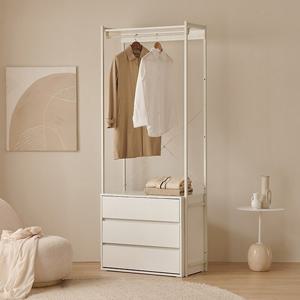 [최저가 도전][삼익가구]헤이츠 철제 드레스룸 시스템 옷장 800 3단 서랍형