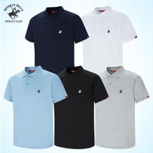 [진마니아][비버리힐즈폴로클럽] 남여공용 오리지널 PK 폴로 투버튼 반팔 카라 티셔츠