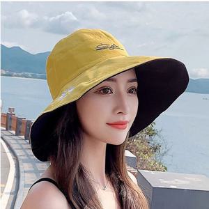 여성 패션 데일리 트렌드 양면 자수 버킷햇  모자