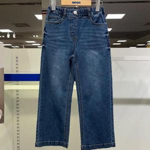 에스핏 HC21 브러시 포인트 와이드 데님 바지 바지 SJZ101MJPT42