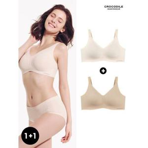 [크로커다일 이너웨어]인견 몰드부착 스트랩 브라 1+1 택1