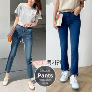 ★1+1/특가★ [토마토팩토리] 굿스판 세미부츠컷/일자핏 데님 청바지
