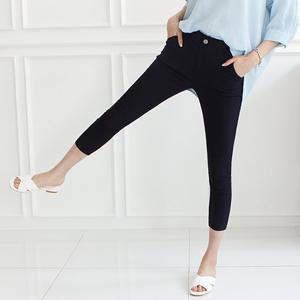 ★2종세트★꿀스판 8부 바지 2종 다리라인부각 스키니