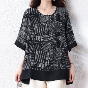 [블랙퀸] 엘라리 쉬폰 빅사이즈 블라우스 blk003608