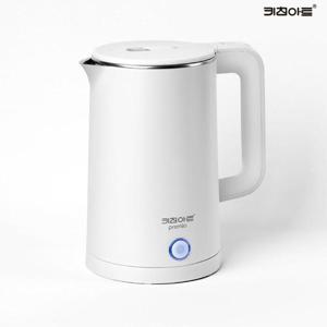 키친아트 프리미오 304스텐 이중 보온 전기주전자 화이트 1.8L