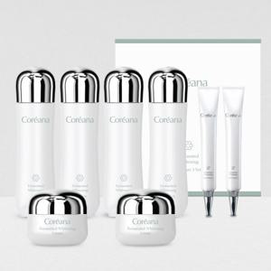 [코리아나/선물추천] 발효화이트닝 미백케어 8종(스킨2+로션2+크림2+에센스2)+쇼핑백증정
