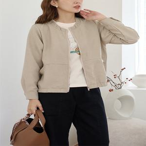 [우일] 여성 캐주얼 집업 스웨이드 자켓