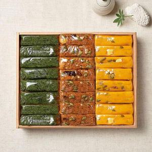 [작심밀도]대통령표창 대월떡집 떡선물세트 7호/ 총24개, 1.92kg/ 호박영양찰떡,약식,쑥인절미