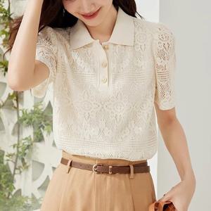 [블랙퀸] 릴리프 레이스 블라우스 blk004575