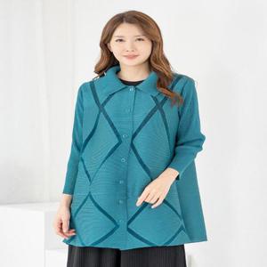 [모슬린]엄마옷 자켓 플리츠 카라 롱 603FGH243 마담/중년여성/빅사이즈/50대/60대