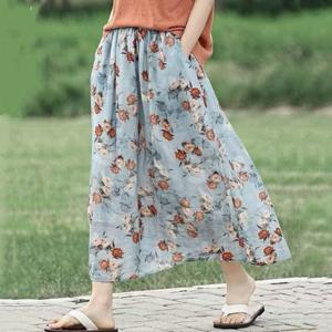 [블랙퀸] 플로럴 A라인 여름 롱스커트 blk004660