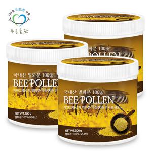 [푸른들판] 국내산 벌화분 먹는 화분 비폴렌 200gx3통