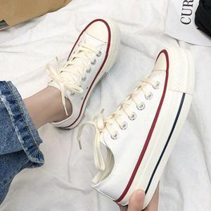 여성 키높이 캐주얼 캔버스 스니커즈 운동화 슈즈 W9EF03E